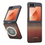 PITAKA Samsung Galaxy Z Flip6 MagEZ Case 5 Tactile Woven Case-Sunset 1500D