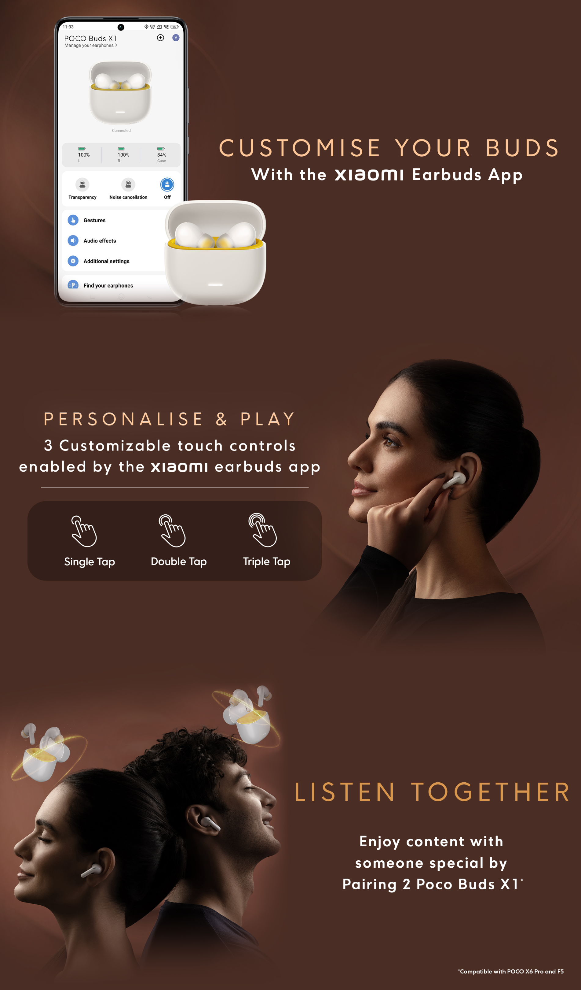 POCO Buds X1 40dB ANC True Wireless Earbuds 5 2