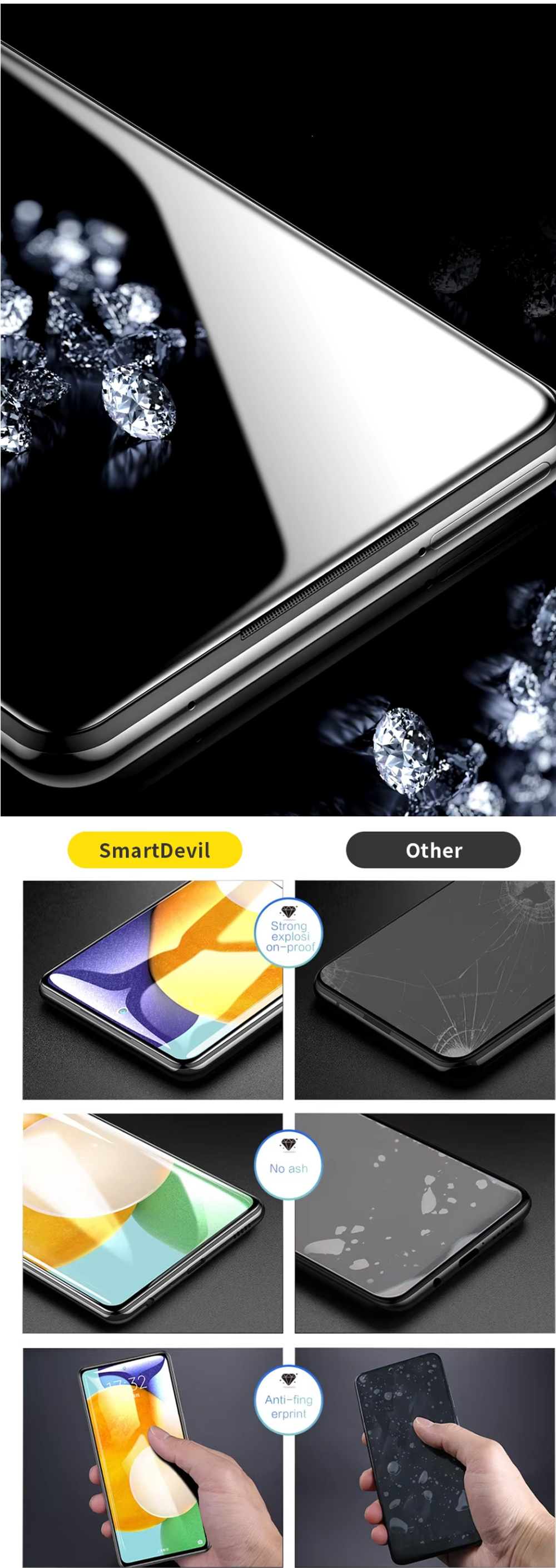 SmartDevil Samsung Galaxy S23 - S23 Plus 2.5D HD Full Coverage Tempered Glass Screen Protector