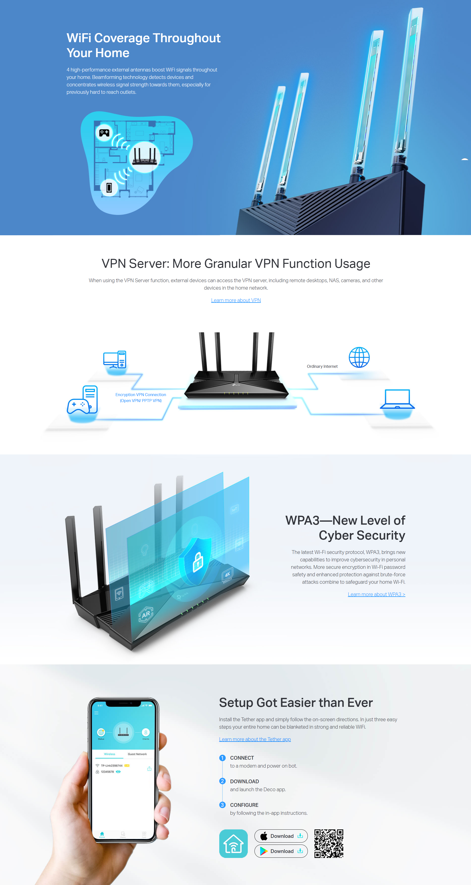 TP Link Archer AX15 AX1500 Dual Band Gigabit Wi Fi 6 Router 11