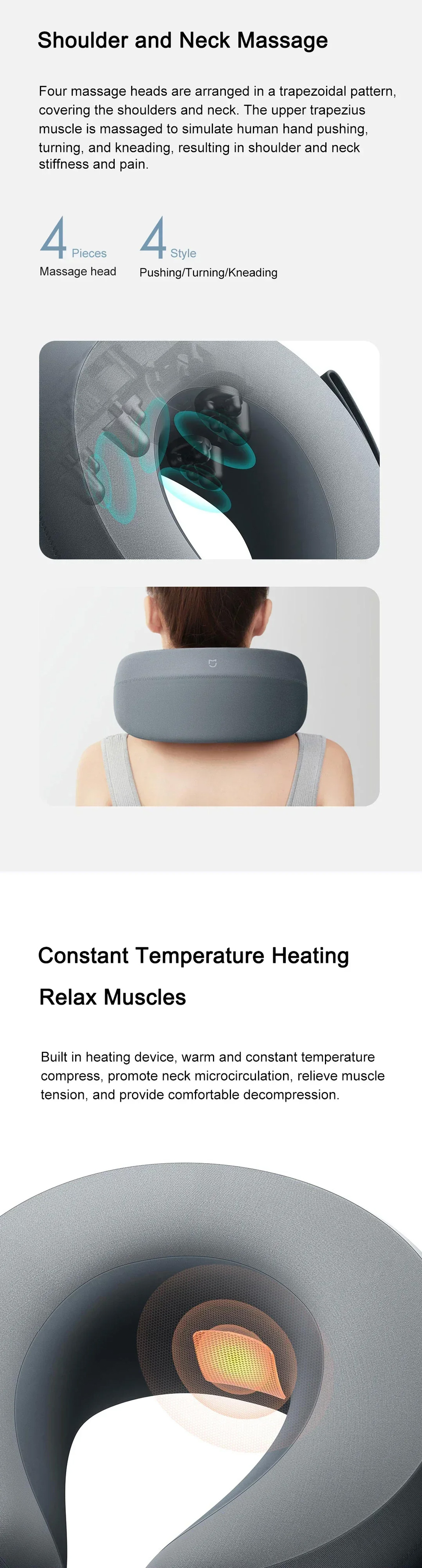 Xiaomi Mijia Smart Neck Massager APP Control