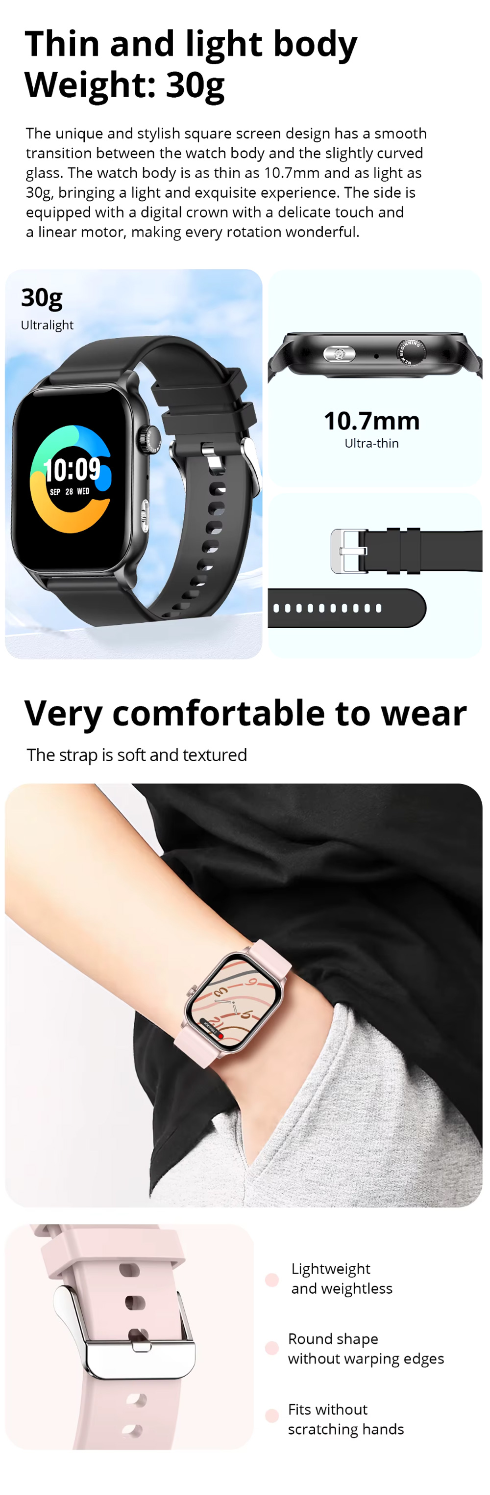 Colmi P78 AMOLED Bluetooth Calling Smart Watch