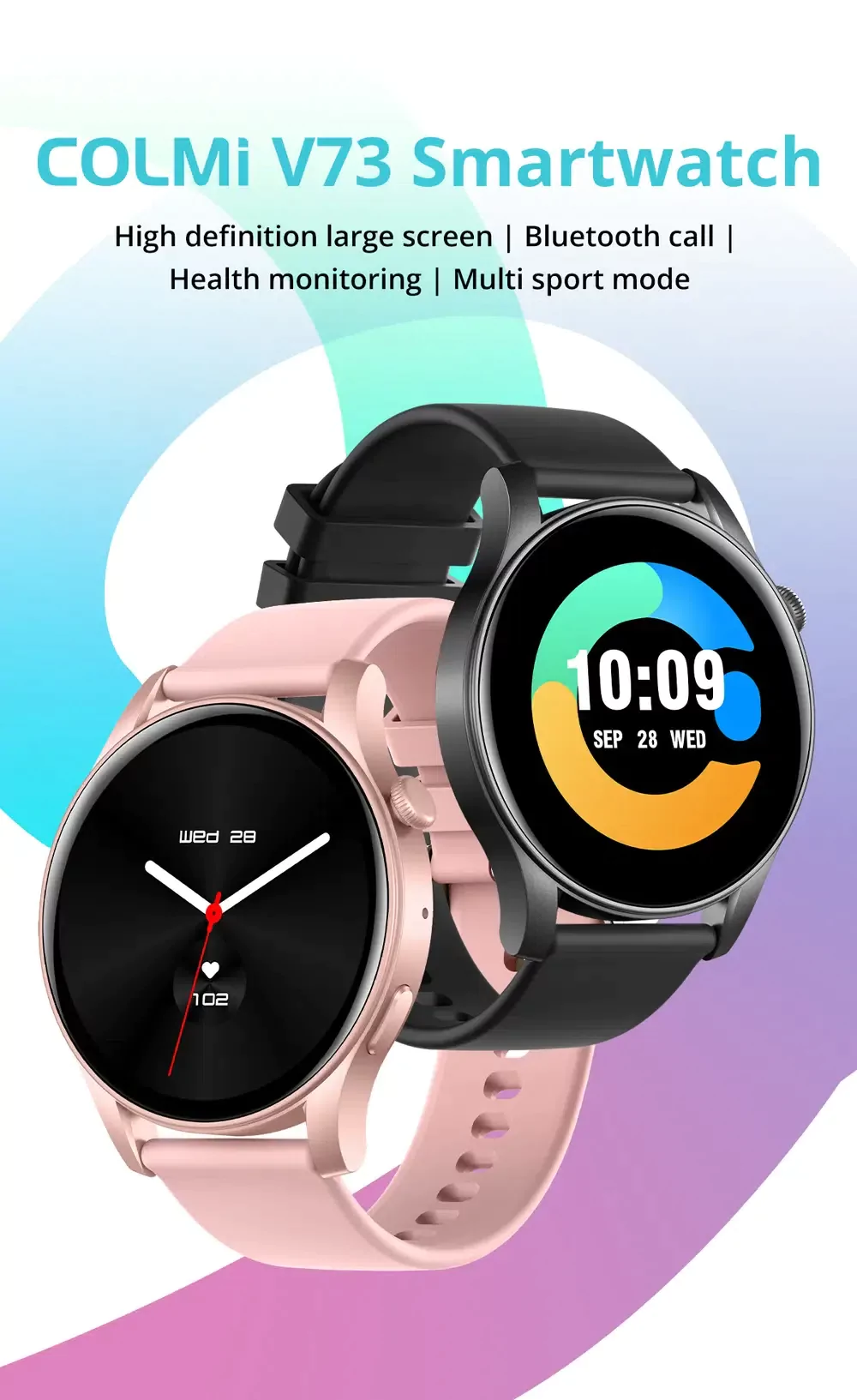 Colmi V73 AMOLED Bluetooth Calling Smart Watch