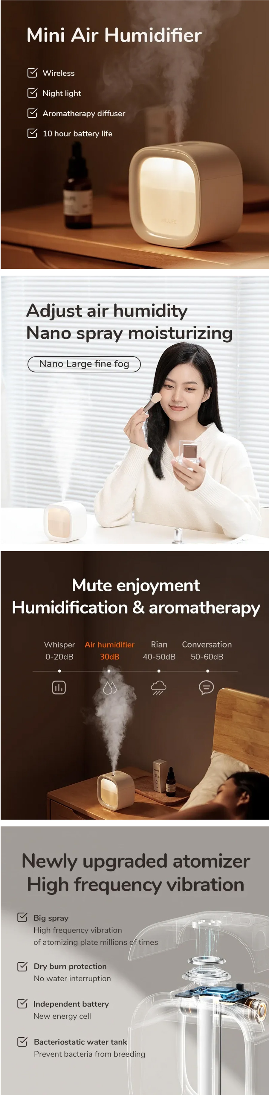 Jisulife HU18 Mini Cabin Mist Humidifier