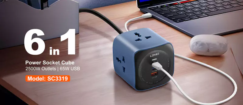 LDNIO SC3319 65W 10A 2500W Cube Power Socket