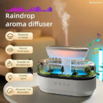 Mushroom Water Drop Sound Humidifier with Night Light Aromatherapy Essential Oil Diffuser