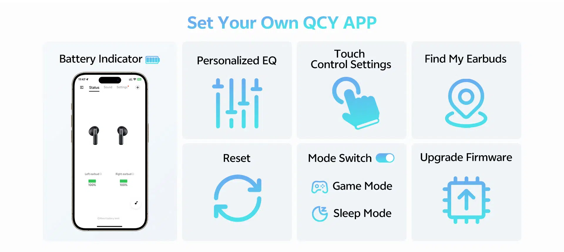 QCY AilyBuds E10 Hi-Res Sound True Wireless Earbuds
