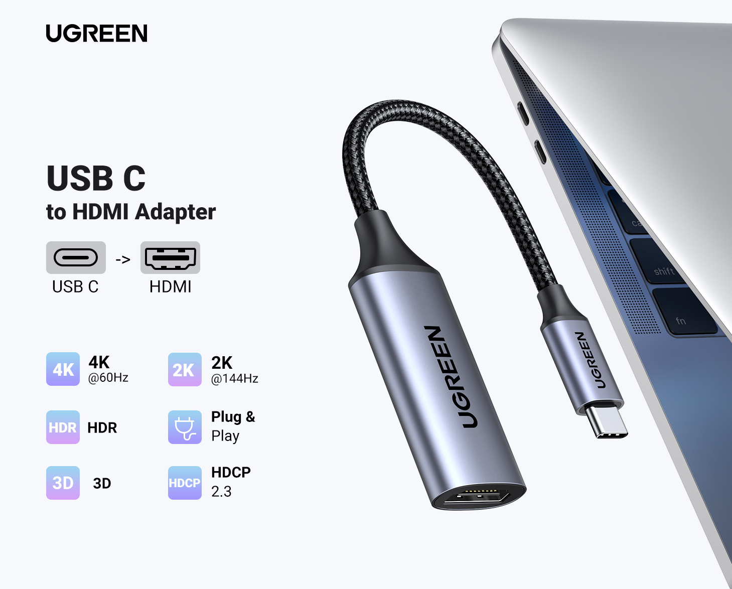 UGREEN CM297 USB Type C to HDMI Adapter 3