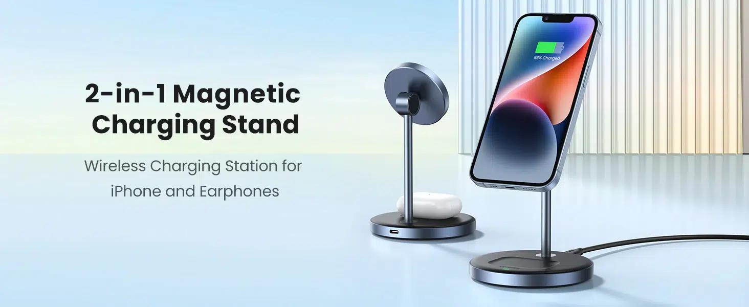 UGREEN MagFlow 2 in 1 Magnetic Wireless Charging Station 3