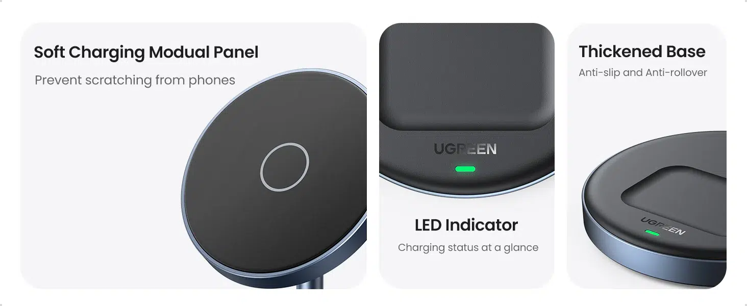 UGREEN MagFlow 2 in 1 Magnetic Wireless Charging Station 5