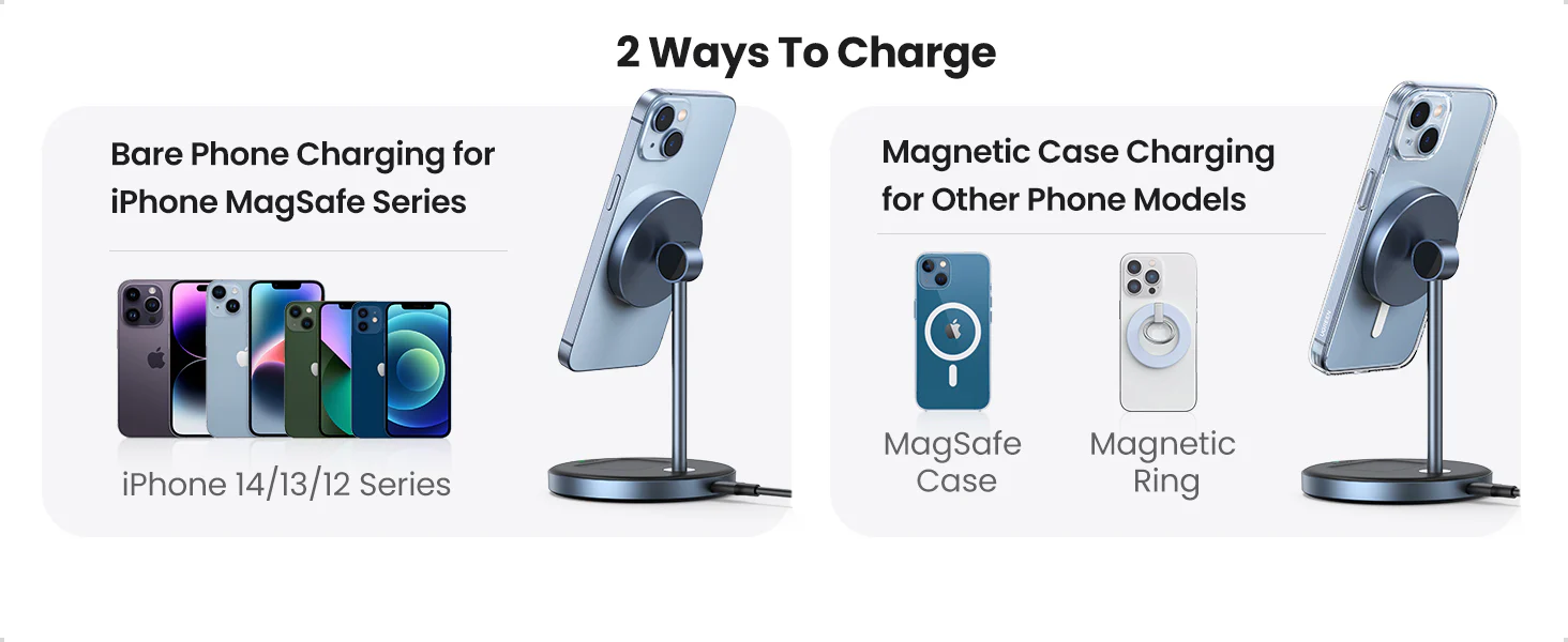 UGREEN MagFlow 2 in 1 Magnetic Wireless Charging Station 6