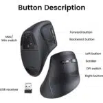 Ugreen MU008 Multi-mode Vertical Wireless Mouse - Image 4