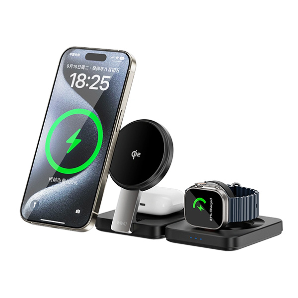 WIWU Qi2.0 3 in 1 Folding Wireless Charger Wi-W028