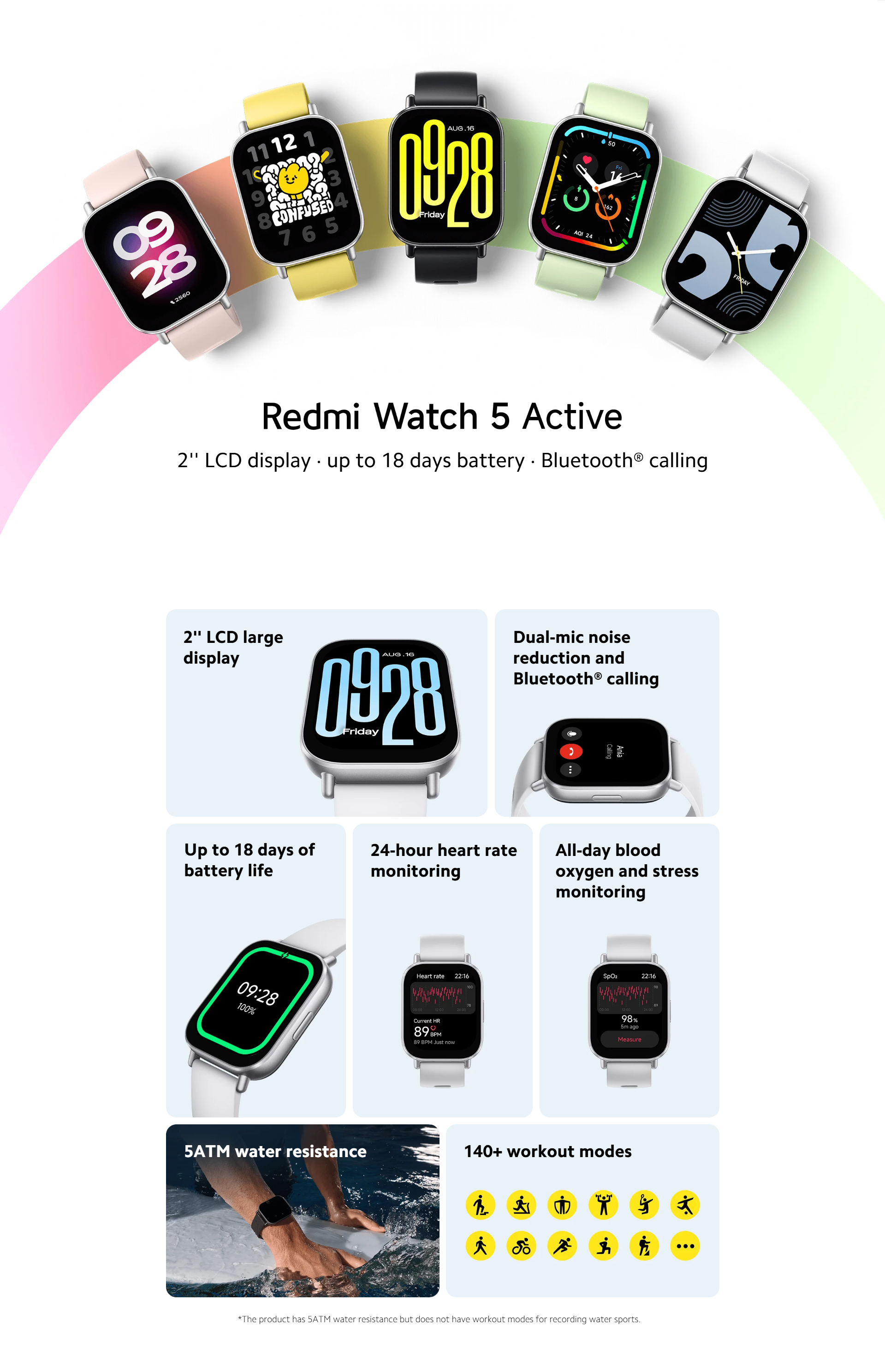 Xiaomi Redmi Watch 5 Active Calling Smart Watch 5