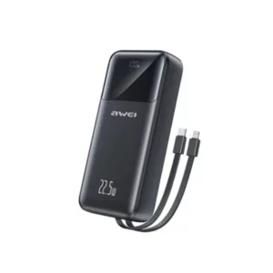 Awei P107K 20000mAh PD22.5W Power Bank With Built-in Cable