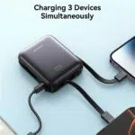 JOYROOM JR-PBF27 10000mAh 22.5W Mini Power Bank Charger with Built-In Dual Cables - Image 3