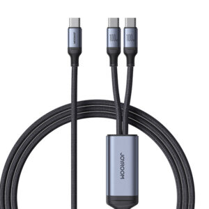 Joyroom SA21-1T2 Speedy Series 100W 2-in-1 Fast Charging Cable (Type-C to C+C) 1.5m