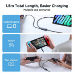 Joyroom SA21-1T2 Speedy Series 100W 2-in-1 Fast Charging Cable (Type-C to C+C) 1.5m