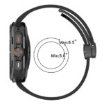 Silicone Magnetic Folding Buckle Strap for Samsung Watch Ultra 47mm