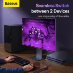 Baseus AirJoy Series 2-in-1 Bidirectional HDMI Switch with 1m Cable