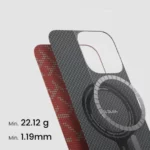 PITAKA iPhone 16 Pro - 16 Pro Max Gold Red Classic Monogram Tactile Woven Case