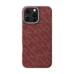 PITAKA iPhone 16 Pro - 16 Pro Max Gold Red Classic Monogram Tactile Woven Case