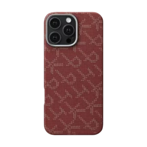 PITAKA iPhone 16 Pro - 16 Pro Max Gold Red Classic Monogram Tactile Woven Case