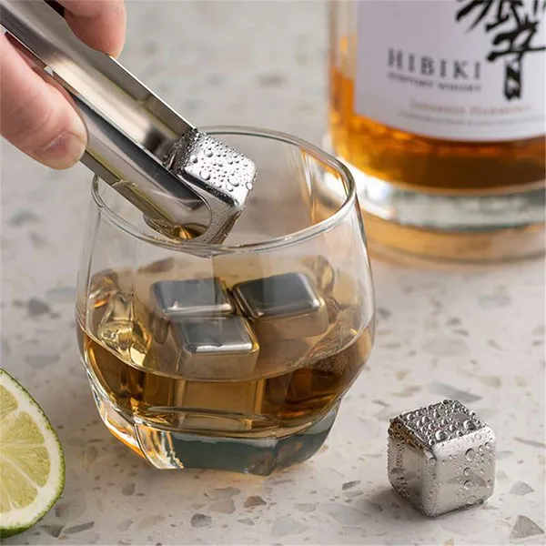 Pinmoo Stainless Steel Ice Cube Box Reusable