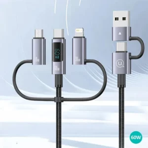 USAMS SJ713 60W Fast Charging 6 in 1 Display Display Data Cable