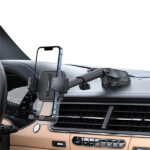 USAMS US-ZJ072 Car Dashboard Windshield Telescopic Arm Transparent Phone Holder