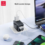 Xundd XDCH-090 65W GaN Universal Travel Adapter Built-in USB C Cable