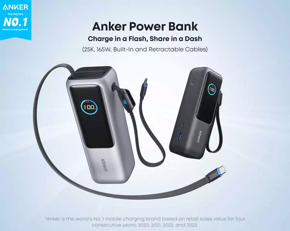 Anker 165W 25000mAh Laptop Power Bank (1) Anker 165W 25000mAh Laptop Power Bank