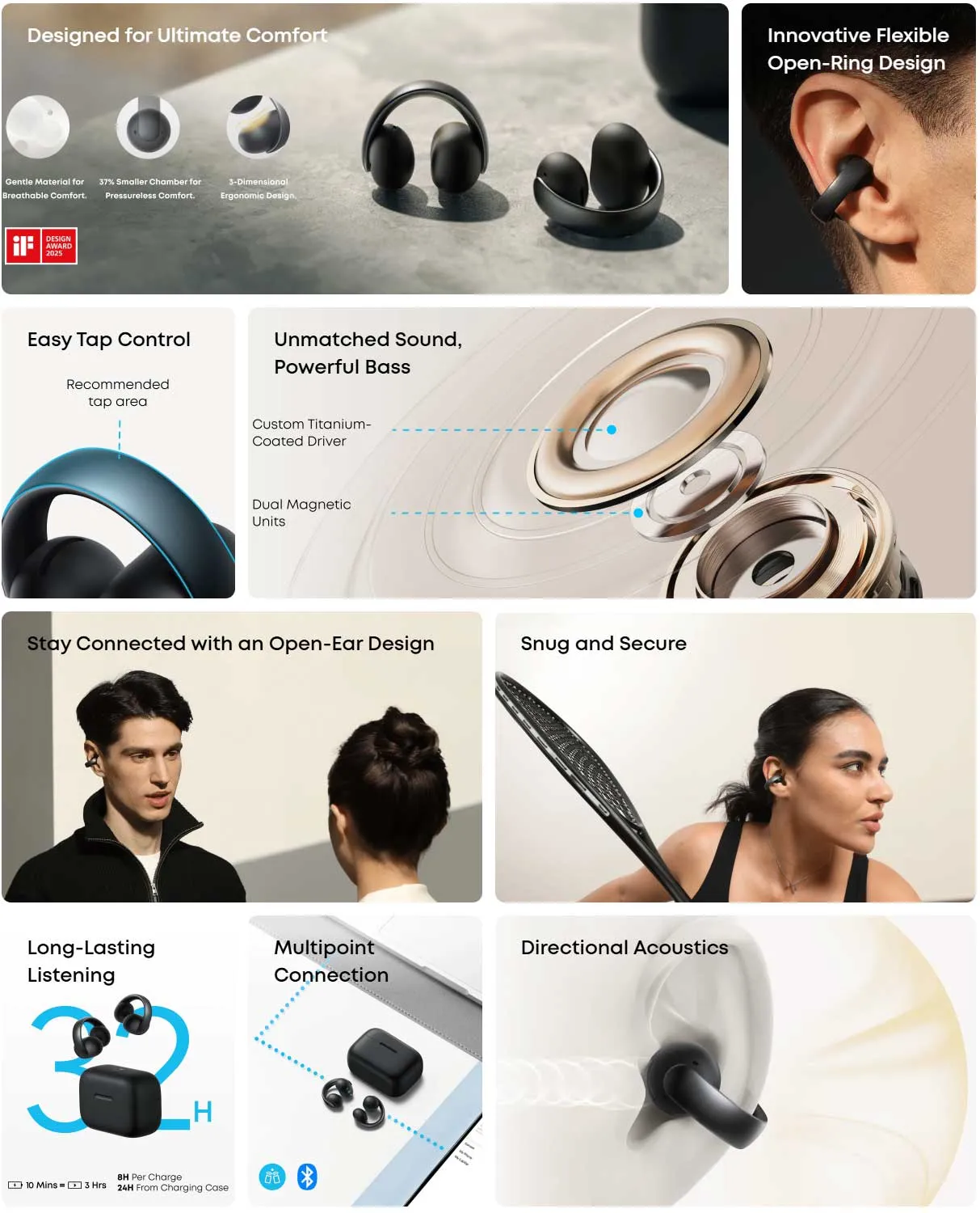 Anker Soundcore AeroClip Open-Ear Clip-On Earbuds