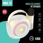 GEEOO S-20 RGB Portable Karaoke Bluetooth Speaker with Wireless Microphone