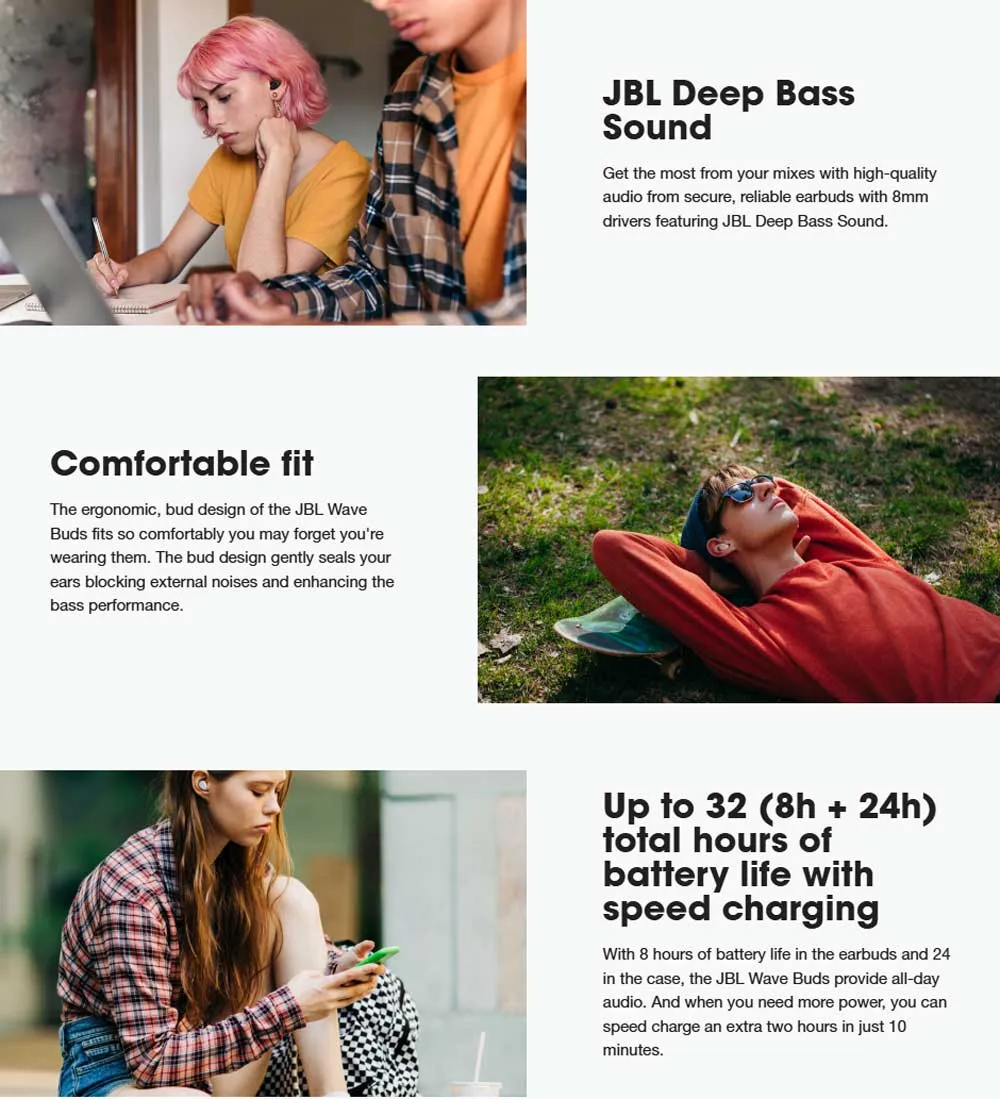 JBL Wave Buds True Wireless Earbuds