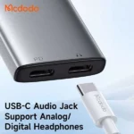 Mcdodo CA-5570 2-in-1 USB-C to Dual USB-C Audio Adapter