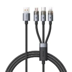 Mcdodo CA-715 3 in 1 6A Transparent Fast Charging Cable with Charging Light