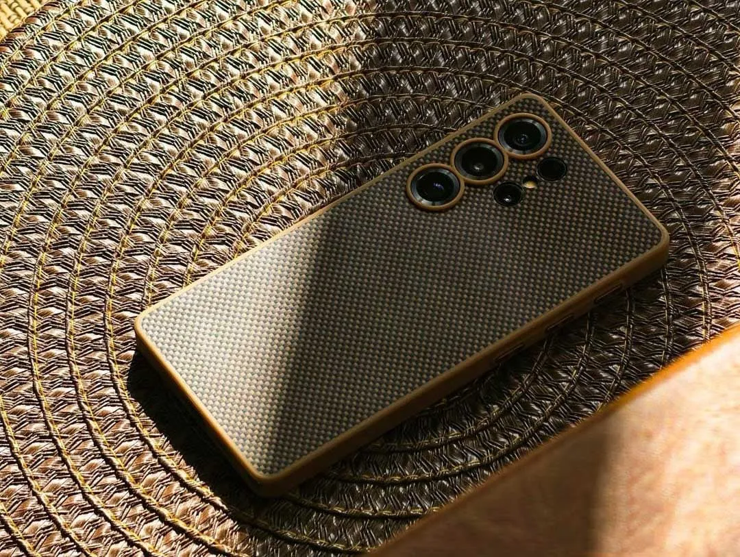 PITAKA Samsung Galaxy S25 Ultra PinButton Case - Black-Gold