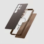 PITAKA Samsung Galaxy S25 Ultra PinButton Case - Black-Gold