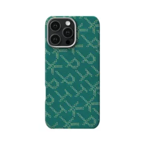 PITAKA iPhone 16 Pro - 16 Pro Max Gold Green Classic Monogram Tactile Woven Case