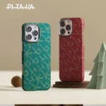 PITAKA iPhone 16 Pro - 16 Pro Max Gold Green Classic Monogram Tactile Woven Case