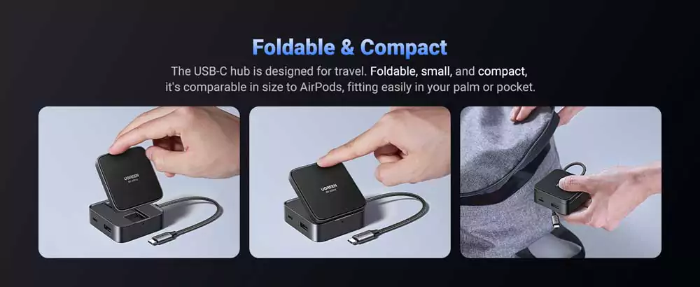 UGREEN CM801 4-IN-1 Magnetic USB-C Hub for Phone