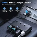 Joyroom JR-CCL01 139W 7-in-1 Cigarette Lighter Splitter Car Charger