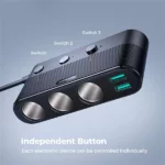 Joyroom JR-CCL01 139W 7-in-1 Cigarette Lighter Splitter Car Charger