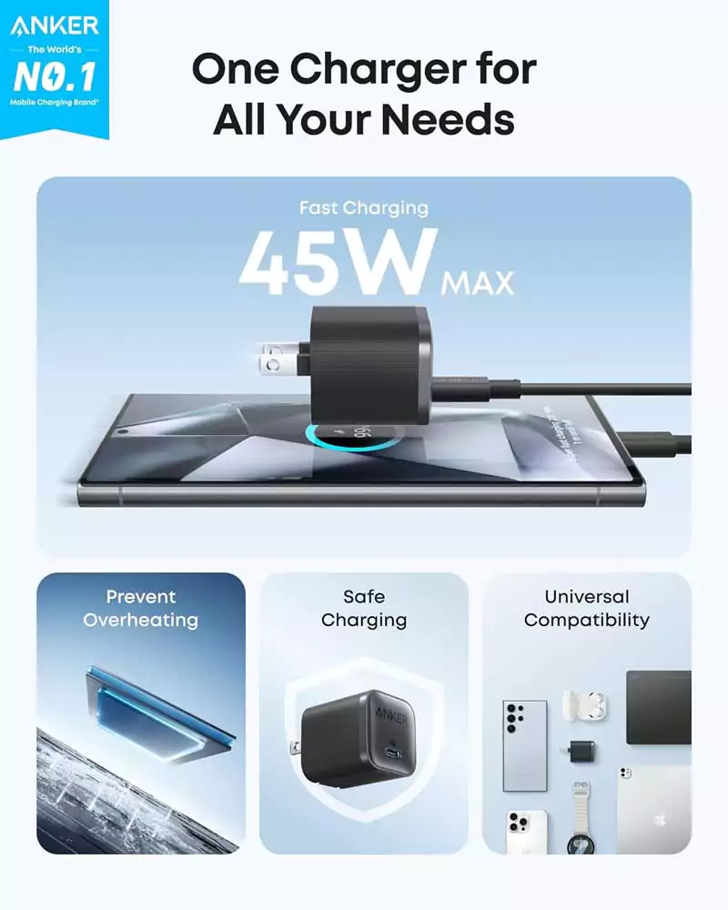 Anker Nano 1C 45W GaN Charger (A2692)