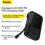 Baseus Qpow Pro Digital Display 10000mAh Power Bank 20W Lightning Edition - Image 2