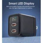 Choetech PD6051 Dual USB-C PD 35W GaN Wall Charger with Display