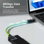 Hagibis 240W 8K@60Hz USB-C to USB-C Braided Cable 40Gbps USB 4 With LED Display