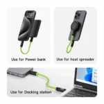 Hagibis 240W 8K@60Hz USB-C to USB-C Braided Cable 40Gbps USB 4 With LED Display