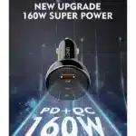LDNIO C102 160W 3-Port Car Charger with 100W Type-C to Type-C Cable - Image 4